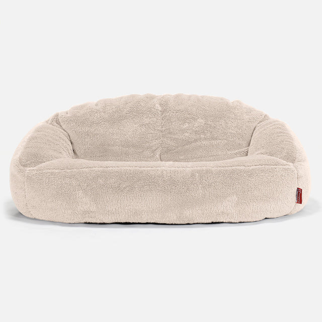 Sofa pufa Bubble - Sztuczny miś Śmietanka 01