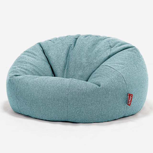 Klasyczna sofa pufa - Wełna Interalli Akwamaryna 01
