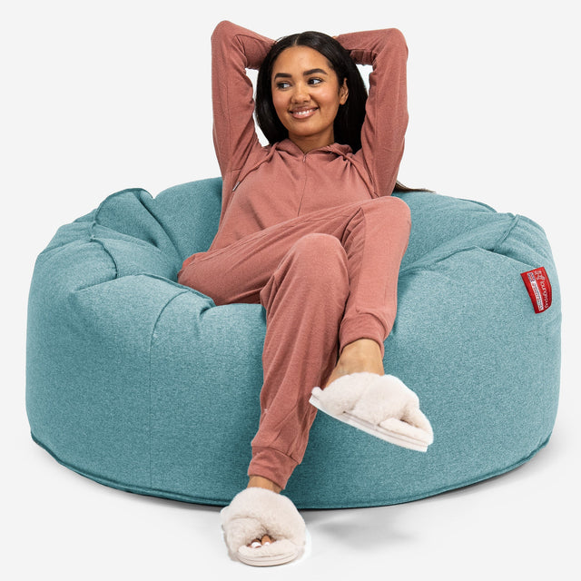 Sofa pufa Mammoth - Wełna Interalli Akwamaryna 01