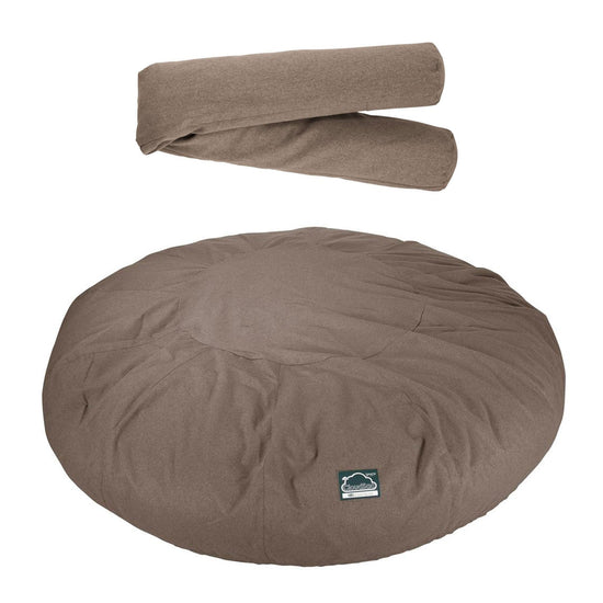 Sofa pufa piankowa CloudSac 5000 XXXXXL Titanic - Wełna Interalli Herbatnik 07