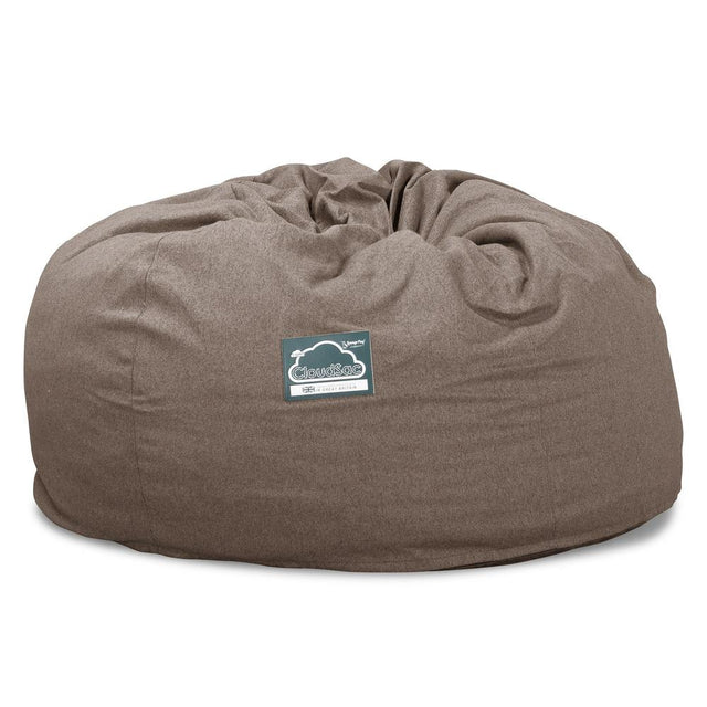 Sofa pufa piankowa gigant CloudSac 1010 XXL - Wełna Interalli Herbatnik 01