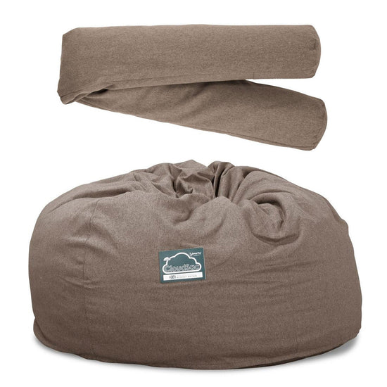 Sofa pufa piankowa gigant CloudSac 1010 XXL - Wełna Interalli Herbatnik 02