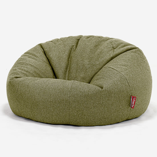 Klasyczna sofa pufa - Wełna Interalli Limonka 01