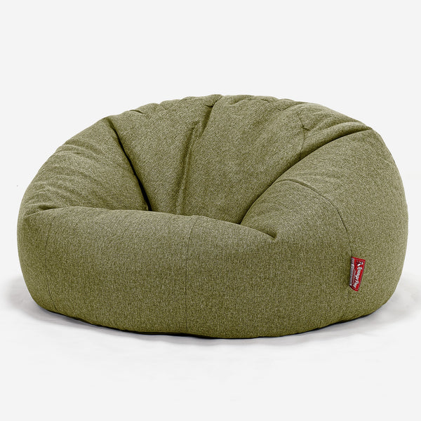 Klasyczna sofa pufa - Wełna Interalli Limonka 01