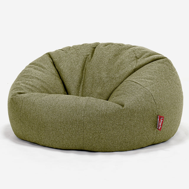 Klasyczna sofa pufa - Wełna Interalli Limonka 01