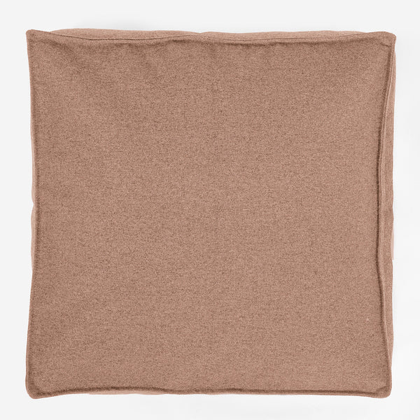 Duża poduszka podłogowa - Wełna Interalli Piasek Fabric Close-up Image