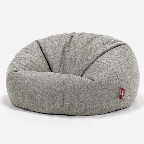 Klasyczna sofa pufa - Wełna Interalli Srebro 01