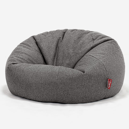 Klasyczna sofa pufa - Wełna Interalli Szarość 01