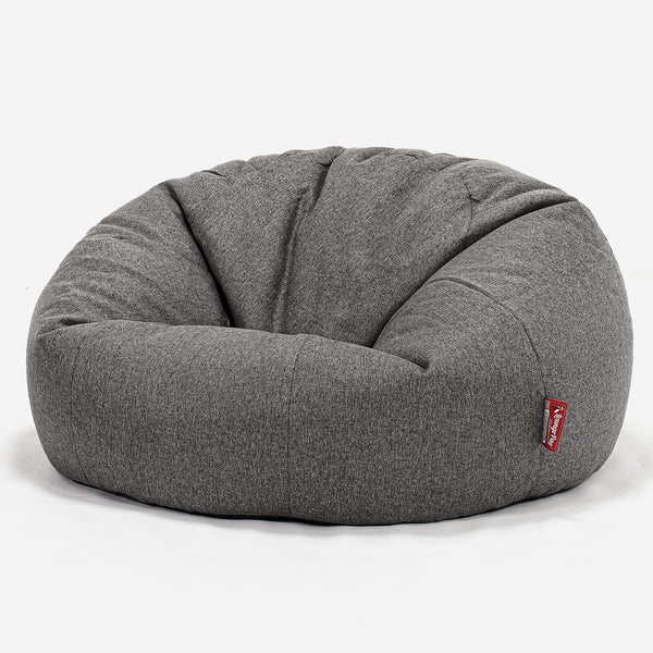 Klasyczna sofa pufa - Wełna Interalli Szarość 01