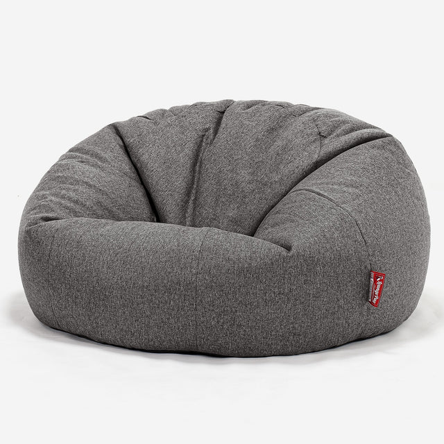 Klasyczna sofa pufa - Wełna Interalli Szarość 01