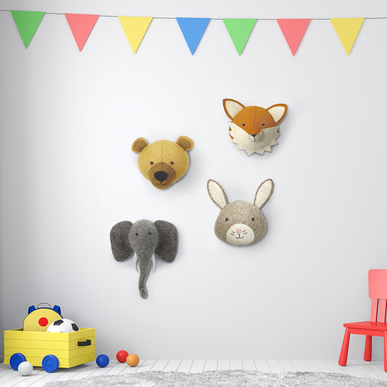 Mini głowa zwierzęcia na ścianę - Niedźwiadek 03