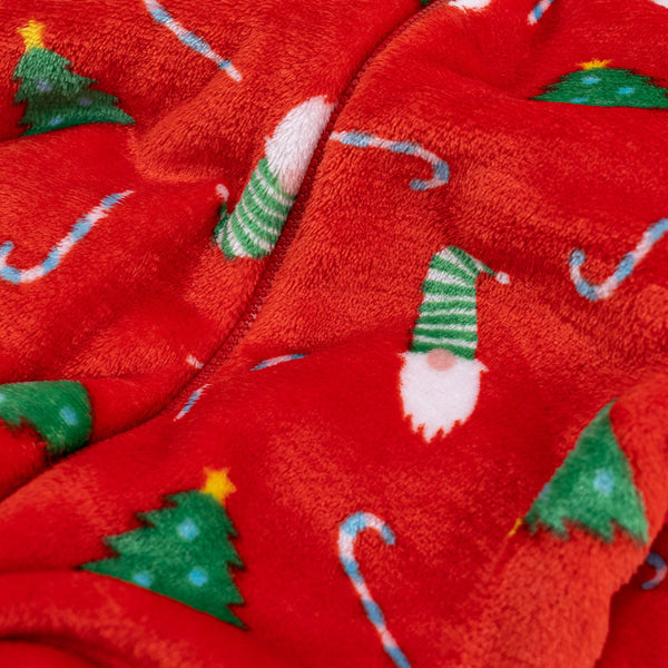 Polarowy kombinezon męska - Nadruk świąteczny Fabric Close-up Image
