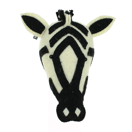 Mini głowa zwierzęcia na ścianę - Zebra 02