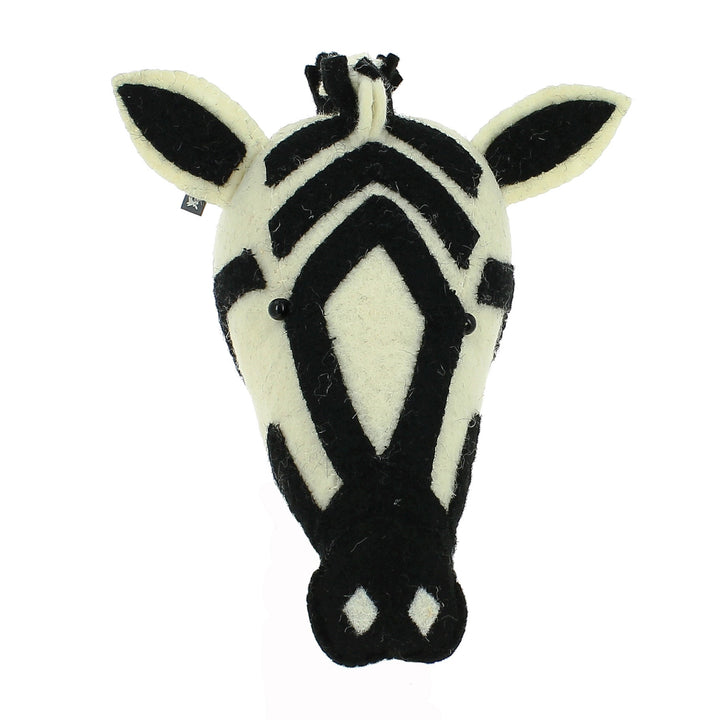 Mini głowa zwierzęcia na ścianę - Zebra 02
