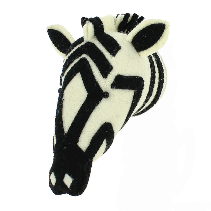 Mini głowa zwierzęcia na ścianę - Zebra 03